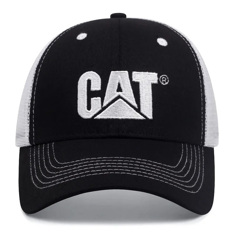 Mesh Hat Breathable Summer Men Baseball Hat Sports Casual Golf Hat Fashion Casual Women Sun Cap Embroidery CAT Adult Biker Cap